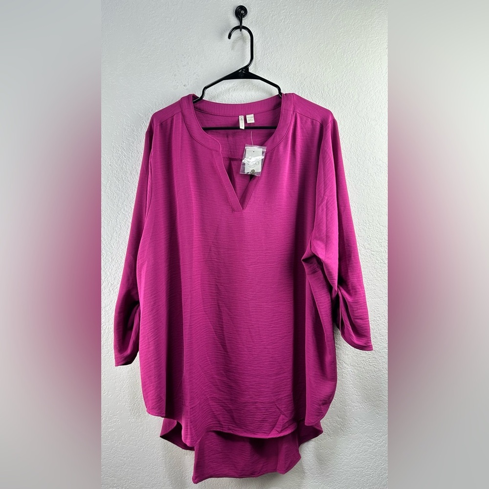 Cato Pink 3/4 Sleeve Boxy Tunic Size 22/24W NWT